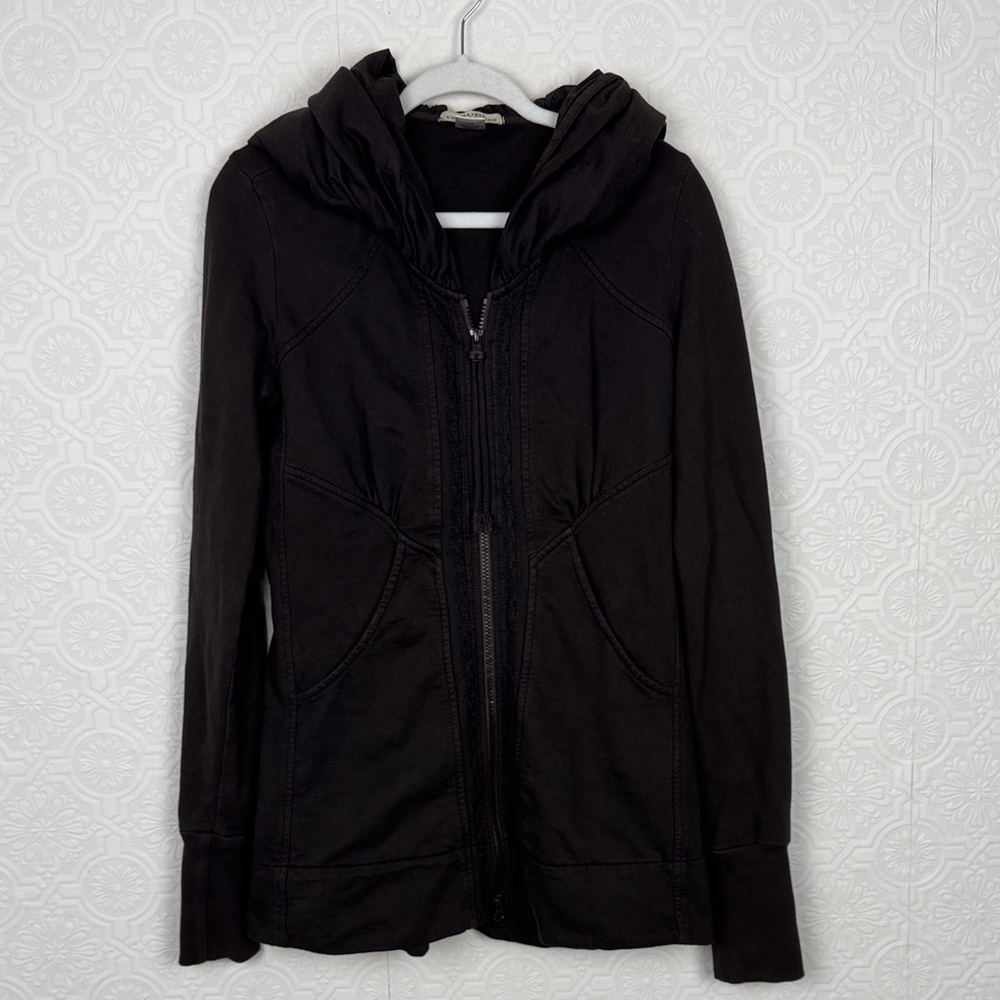 Prairie Underground Organic Cotton Hoodie Jacket Dark Brown Size Small Earthy - Picture 3 of 9